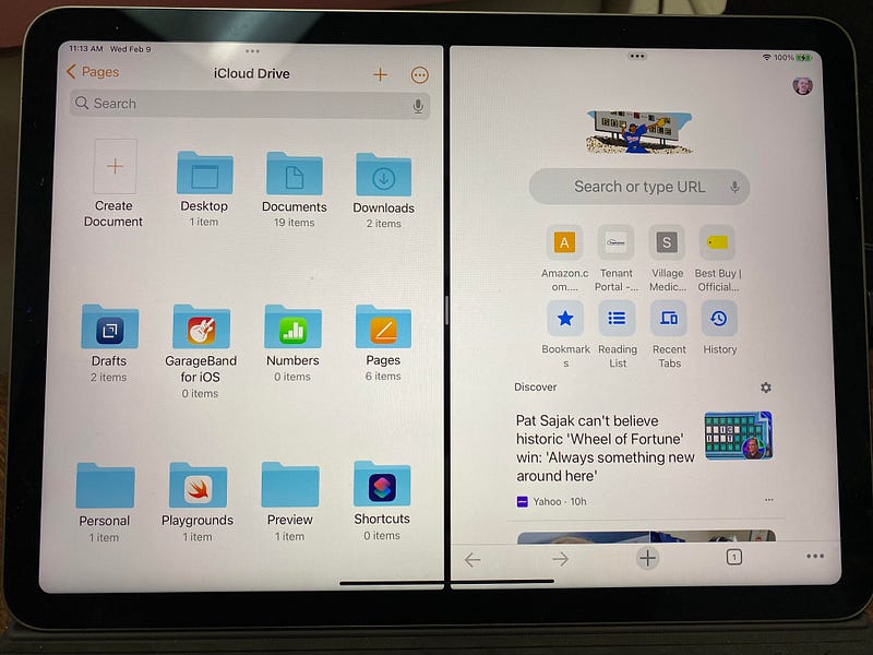 Split Screen on iPad Air