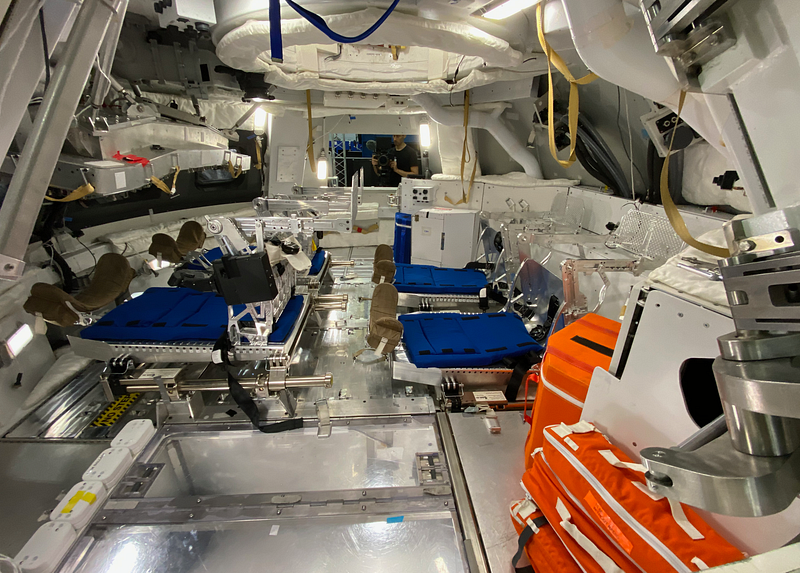 Interior view of the Orion Crew Module