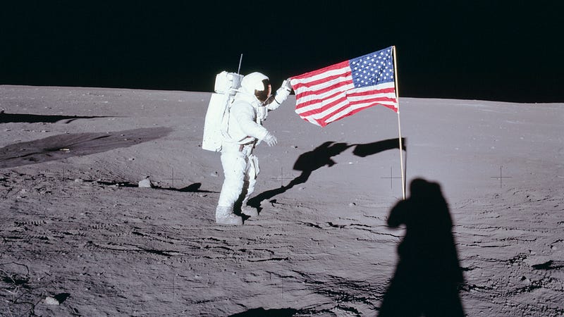 Apollo 12 Mission Flag Planting