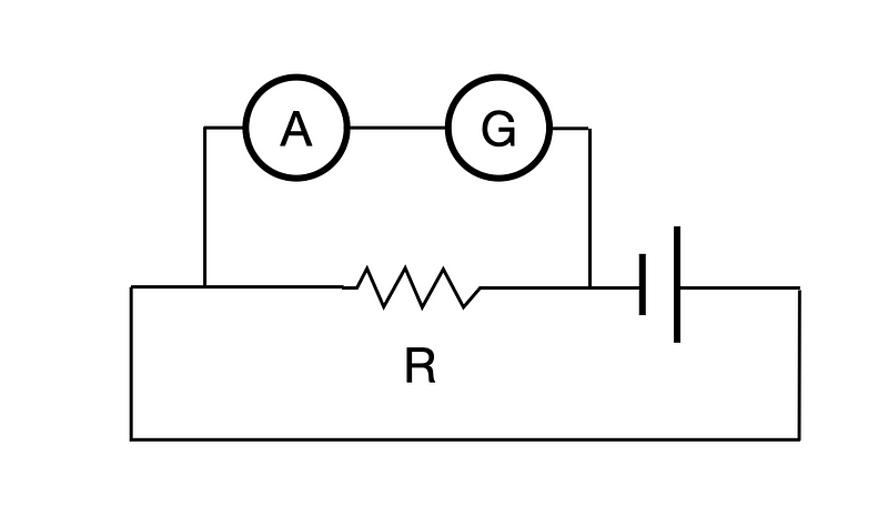 Circuit schematic for measuring current