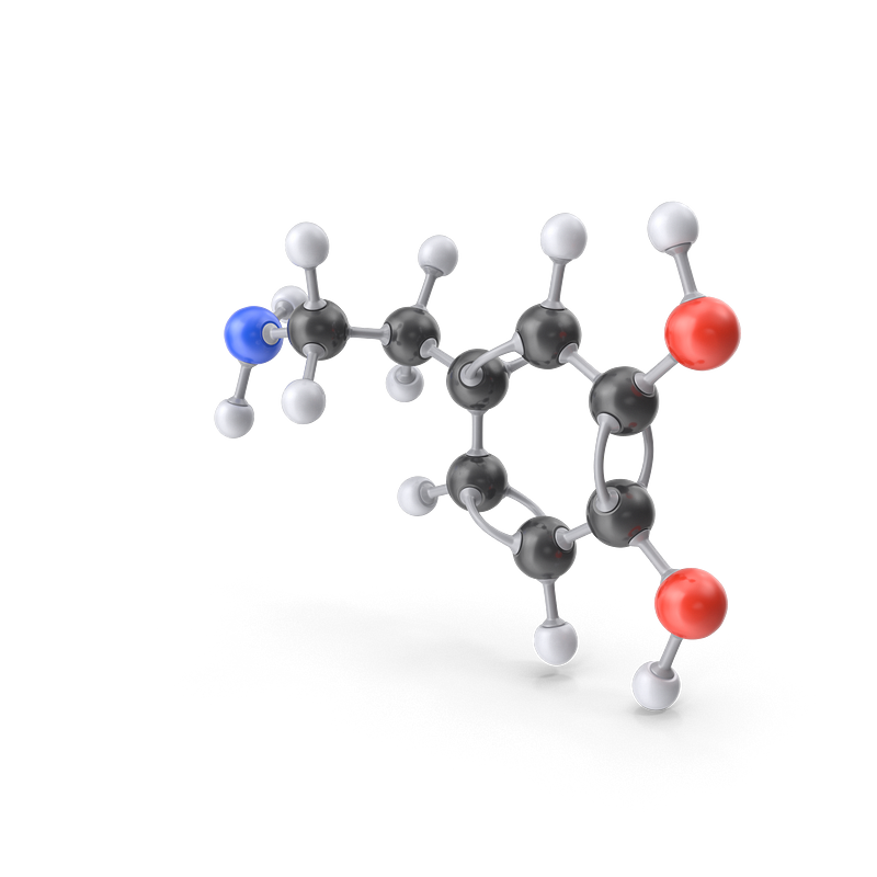 Dopamine molecule structure