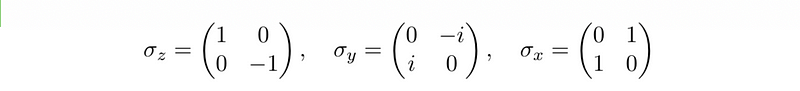 Pauli Sigma Matrices as Basis