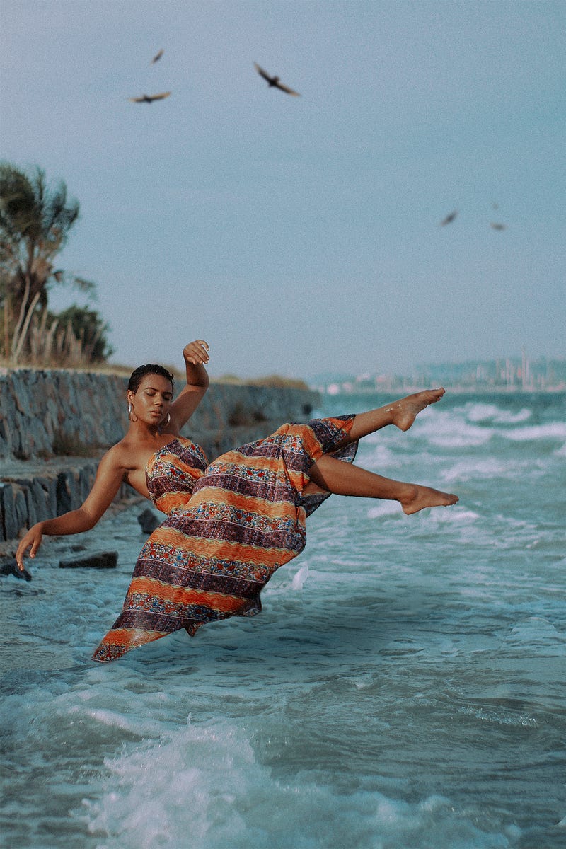 Empowering image of a woman experiencing joy