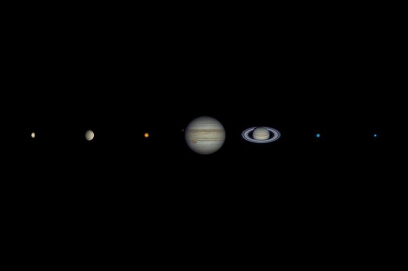 Planets of the solar system comparison