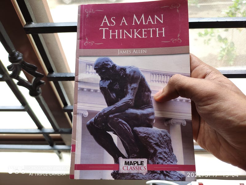 Book cover of As A Man Thinketh