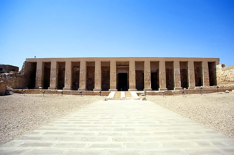 The Temple of Seti I, a significant archaeological site