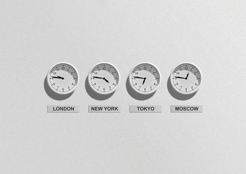 Earth showing time zones