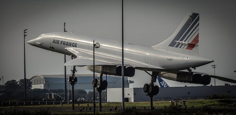 Concorde in flight during a test