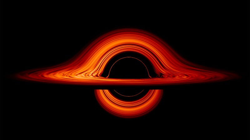 NASA visualization of a black hole