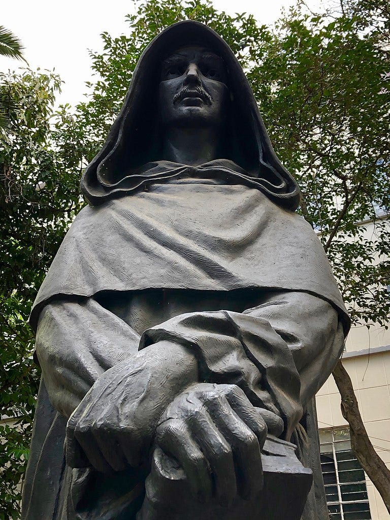 Giordano Bruno's statue in Rome