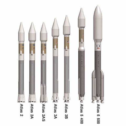 Various Atlas Family Rockets