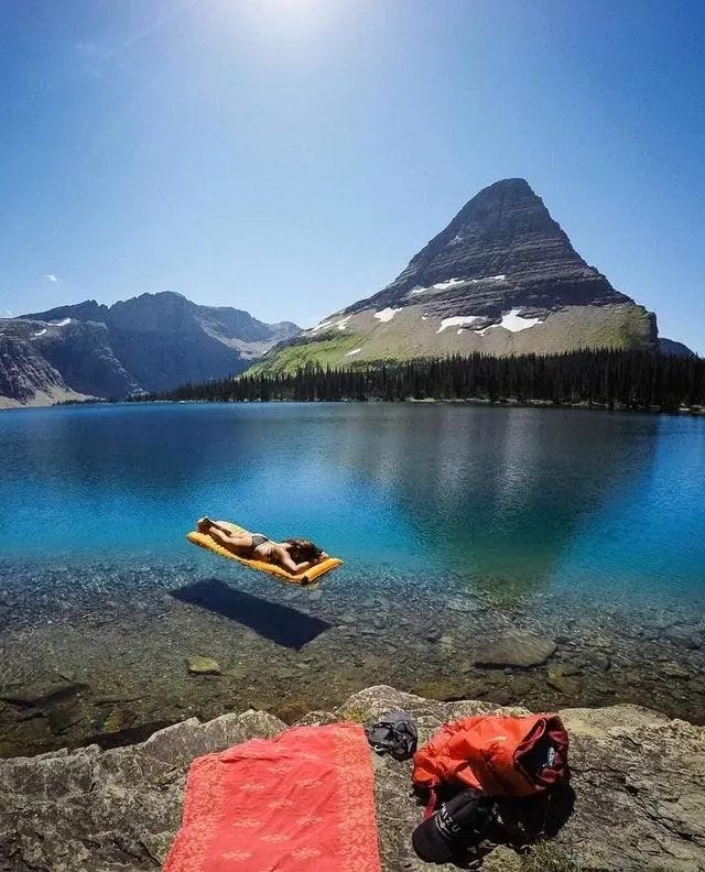 Crystal clear lakes in Glacier National Park