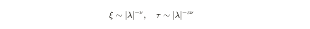 Diagram illustrating correlation lengths and relaxation time