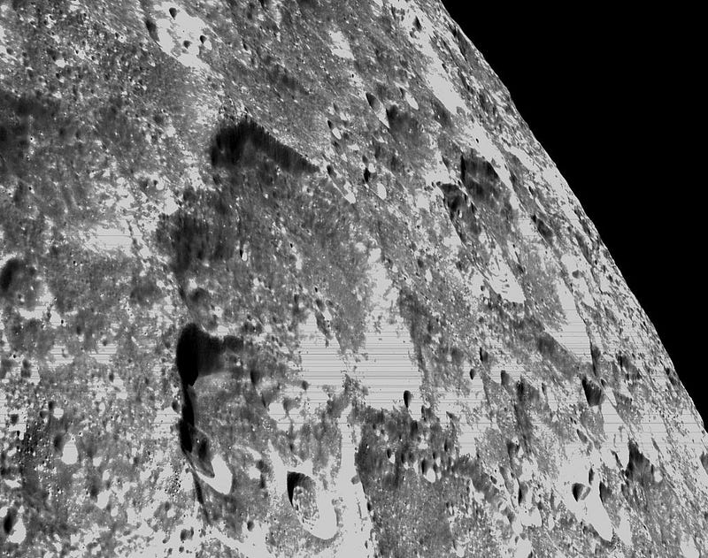 Stunning lunar surface image from Artemis I mission