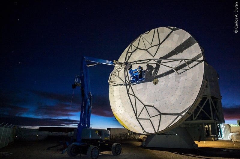 Aerial view of the Earth Horizon Telescope network