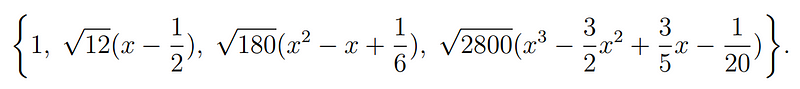 Result of Gram-Schmidt process