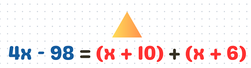 Illustration with angle measurements