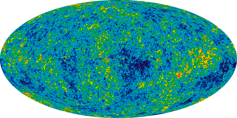 Wilkinson Microwave Anisotropy Probe heat map